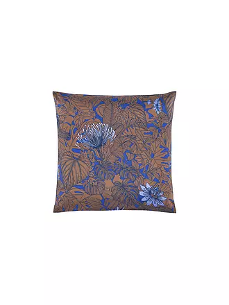 CHRISTIAN FISCHBACHER | Satin Kissenbezug GOLDEN GARTEN 70x90cm kupfer/blau | 